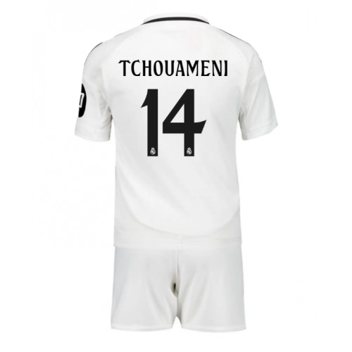 Real Madrid Aurelien Tchouameni #14 Domaci Dres za djecu 2024-25 Kratak Rukav (+ Kratke hlače)